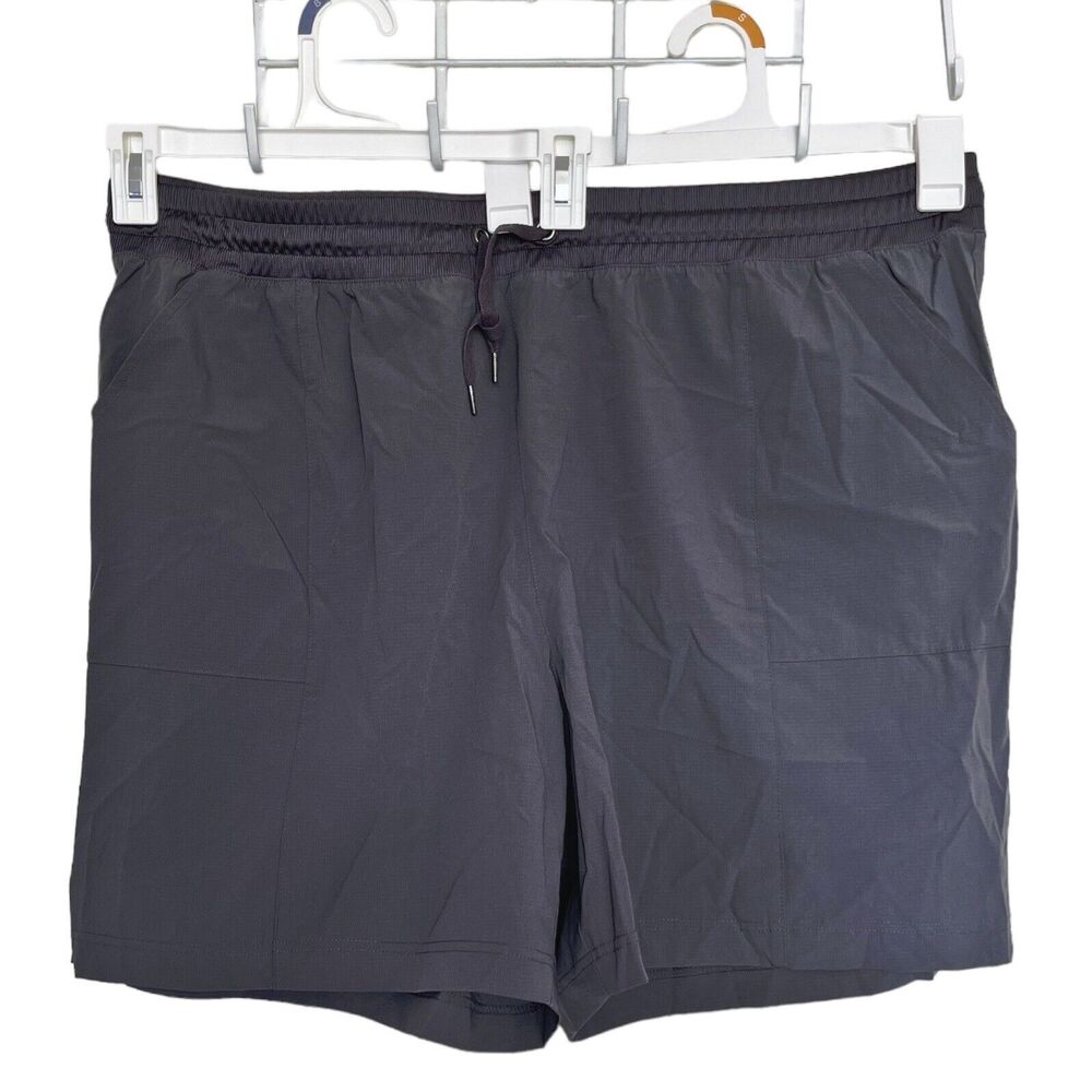 Ideology Womens Shorts Plus Size 3X Gray Drawstring Stretch  Nylon Spandex